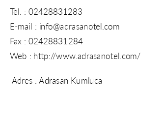 Adrasan Hotel iletiim bilgileri